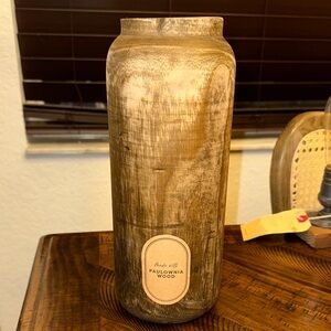 Paulownia Wood Brown Vase
